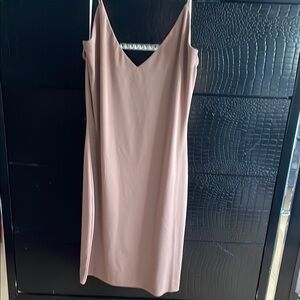 Elegant light Brown Beige Slip Dress